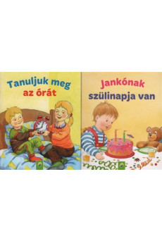 Minikönyvek: Tanuljuk meg az órát - Jankónak szülinapja van (2 minikönyv 1 csomagban)