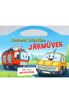 Kedvenc kifestőm: Járművek -Sok színes matricával