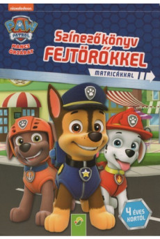 Mancs Őrjárat: Színezőkönyv fejtörőkkel matricákkal - 4 éves kortól