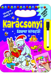 Karácsonyi szuper kifestő - Töltsd ki és Töröld le! (lila) §K
