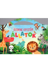 Kedvenc kifestőm - Állatok - Vidám matricákkal