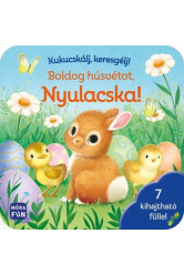 Kukucskálj, keresgélj! - Boldog húsvétot, Nyulacska!  - 7 kihajtható füllel §H